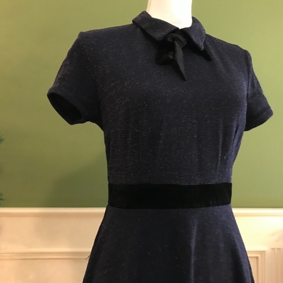 Blue Retro 50s Peter Pan style dress - Picture 2 of 5